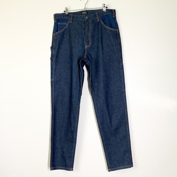 A.P.C. Other - APC Job Trousers Jeans Contrast Men's 30 Dark Blue Denim Cargo Carpenter